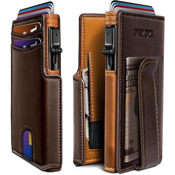 Men Wallet,with Money Clip Coins Pocket ID Window,Slim Front Pocket RFID - Picture 1 of 7